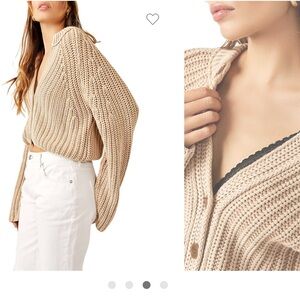 Free People Sweet Nothing Cardigan - Sandcastle